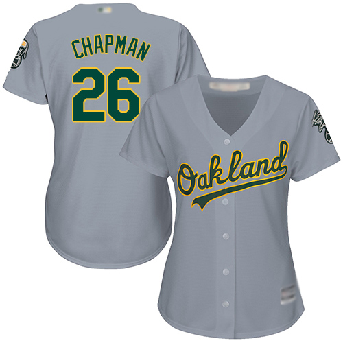Athletics #26 Matt Chapman Grey Road Women's Stitched MLB Jersey Athletics #26 Matt Chapman Grey Road Women's Stitched MLB Jersey