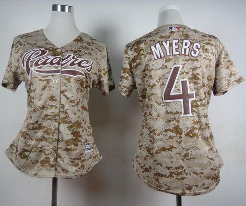 Padres #4 Wil Myers Camo Alternate 2 Women's Stitched MLB Jersey Padres #4 Wil Myers Camo Alternate 2 Women's Stitched MLB Jersey