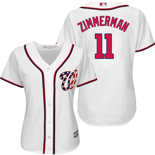 Nationals #11 Ryan Zimmerman White Home Women's Stitched MLB Jersey Nationals #11 Ryan Zimmerman White Home Women's Stitched MLB Jersey