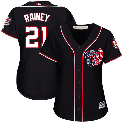 Nationals #21 Tanner Rainey Navy Blue Alternate Women's Stitched MLB Jersey Nationals #21 Tanner Rainey Navy Blue Alternate Women's Stitched MLB Jersey