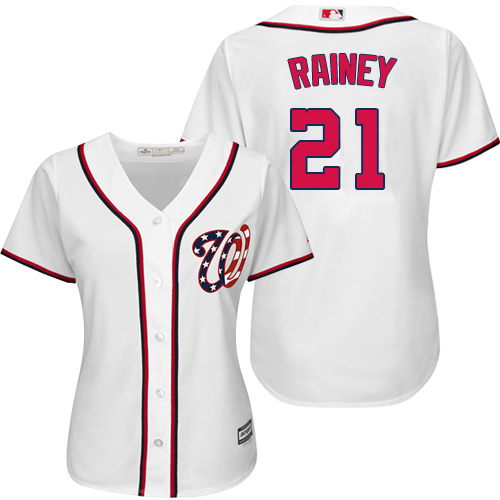 Nationals #21 Tanner Rainey White Home Women's Stitched MLB Jersey Nationals #21 Tanner Rainey White Home Women's Stitched MLB Jersey