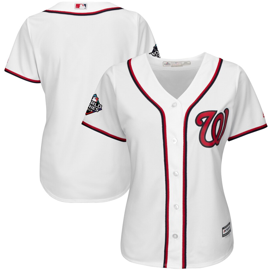 Nationals Blank White Women's Home 2019 World Series Bound Cool Base Stitched MLB Jersey Nationals Blank White Women's Home 2019 World Series Bound Cool Base Stitched MLB Jersey