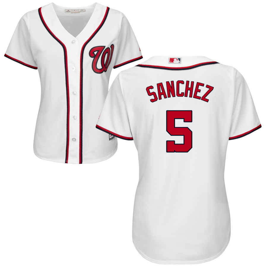 Nationals #5 Adrian Sanchez White Women's Home Cool Base Stitched MLB Jersey Nationals #5 Adrian Sanchez White Women's Home Cool Base Stitched MLB Jersey