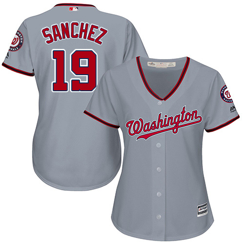 Nationals #19 Anibal Sanchez Grey Road Women's Stitched MLB Jersey Nationals #19 Anibal Sanchez Grey Road Women's Stitched MLB Jersey