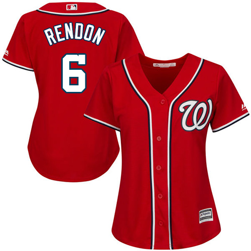 Nationals #6 Anthony Rendon Red Alternate Women's Stitched MLB Jersey Nationals #6 Anthony Rendon Red Alternate Women's Stitched MLB Jersey