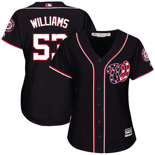 Nationals #53 Austen Williams Navy Blue Alternate Women's Stitched MLB Jersey Nationals #53 Austen Williams Navy Blue Alternate Women's Stitched MLB Jersey