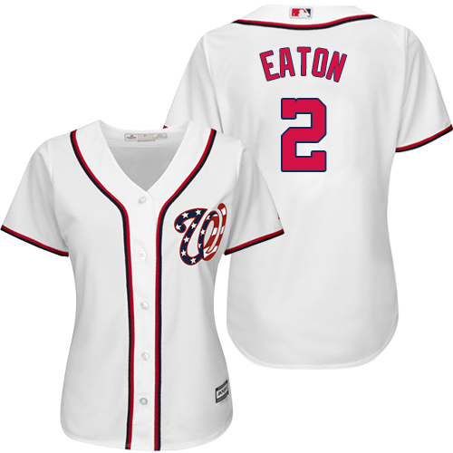 Nationals #2 Adam Eaton White Home Women's Stitched MLB Jersey Nationals #2 Adam Eaton White Home Women's Stitched MLB Jersey