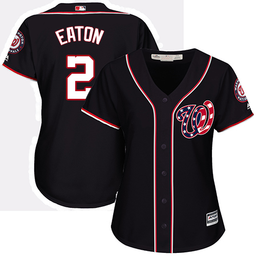 Nationals #2 Adam Eaton Navy Blue Alternate Women's Stitched MLB Jersey Nationals #2 Adam Eaton Navy Blue Alternate Women's Stitched MLB Jersey