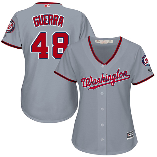 Nationals #48 Javy Guerra Grey Road Women's Stitched MLB Jersey Nationals #48 Javy Guerra Grey Road Women's Stitched MLB Jersey