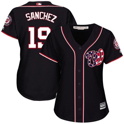 Nationals #19 Anibal Sanchez Navy Blue Alternate Women's Stitched MLB Jersey Nationals #19 Anibal Sanchez Navy Blue Alternate Women's Stitched MLB Jersey