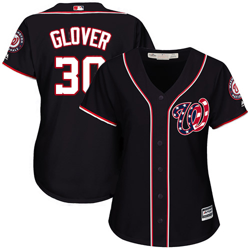 Nationals #30 Koda Glover Navy Blue Alternate Women's Stitched MLB Jersey Nationals #30 Koda Glover Navy Blue Alternate Women's Stitched MLB Jersey