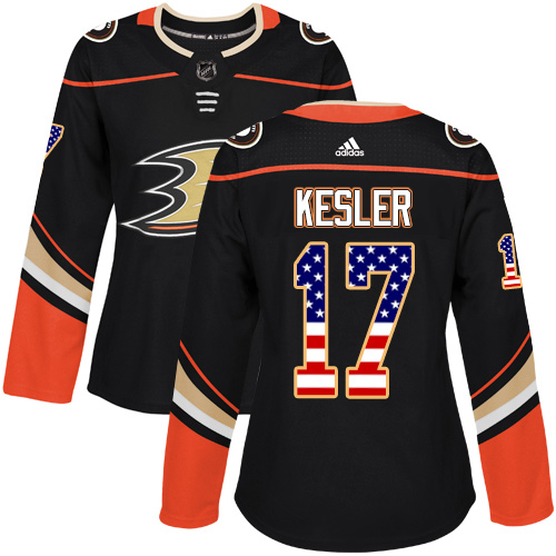 Adidas Ducks #17 Ryan Kesler Black Home Authentic USA Flag Women's Stitched NHL Jersey Adidas Ducks #17 Ryan Kesler Black Home Authentic USA Flag Women's Stitched NHL Jersey