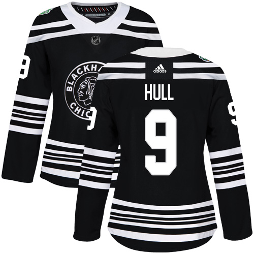 Adidas Blackhawks #9 Bobby Hull Black Authentic 2019 Winter Classic Women's Stitched NHL Jersey Adidas Blackhawks #9 Bobby Hull Black Authentic 2019 Winter Classic Women's Stitched NHL Jersey