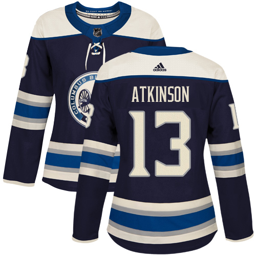 Adidas Blue Jackets #13 Cam Atkinson Navy Alternate Authentic Women's Stitched NHL Jersey Adidas Blue Jackets #13 Cam Atkinson Navy Alternate Authentic Women's Stitched NHL Jersey