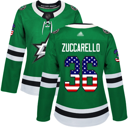 Adidas Stars #36 Mats Zuccarello Green Home Authentic USA Flag Women's Stitched NHL Jersey Adidas Stars #36 Mats Zuccarello Green Home Authentic USA Flag Women's Stitched NHL Jersey
