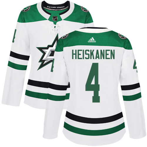 Adidas Stars #4 Miro Heiskanen White Road Authentic Women's Stitched NHL Jersey Adidas Stars #4 Miro Heiskanen White Road Authentic Women's Stitched NHL Jersey