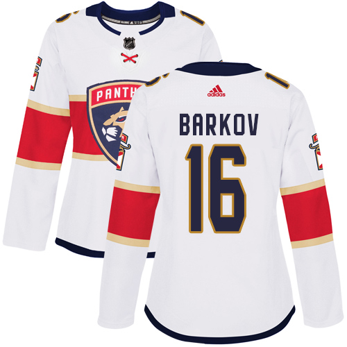 Adidas Panthers #16 Aleksander Barkov White Road Authentic Women's Stitched NHL Jersey Adidas Panthers #16 Aleksander Barkov White Road Authentic Women's Stitched NHL Jersey