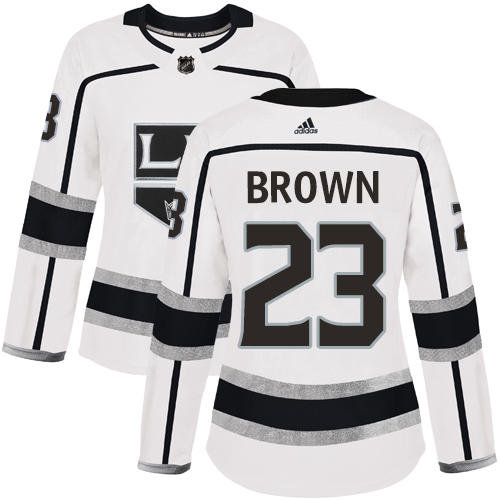 Adidas Kings #23 Dustin Brown White Road Authentic Women's Stitched NHL Jersey Adidas Kings #23 Dustin Brown White Road Authentic Women's Stitched NHL Jersey