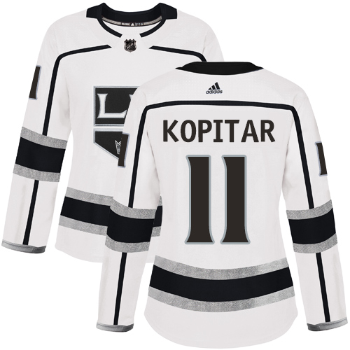 Adidas Kings #11 Anze Kopitar White Road Authentic Women's Stitched NHL Jersey Adidas Kings #11 Anze Kopitar White Road Authentic Women's Stitched NHL Jersey