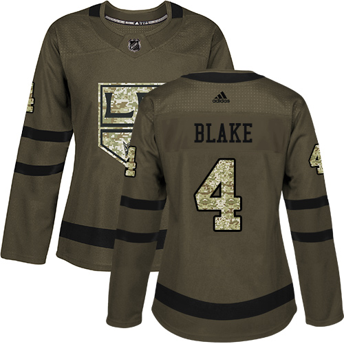 Adidas Kings #4 Rob Blake Green Salute to Service Women's Stitched NHL Jersey Adidas Kings #4 Rob Blake Green Salute to Service Women's Stitched NHL Jersey