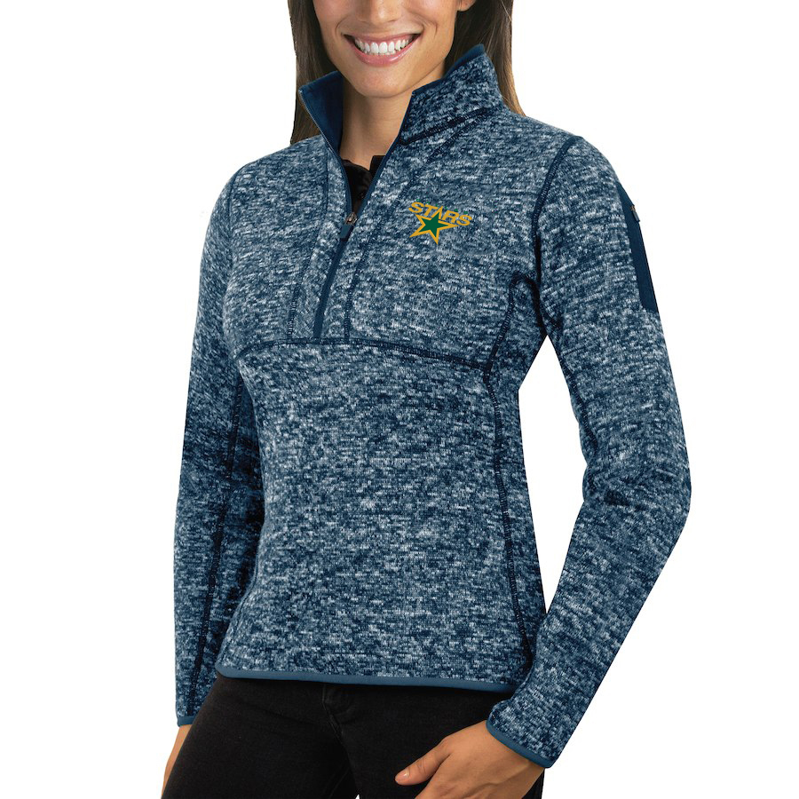 Dallas Stars Antigua Women's Fortune 1/2-Zip Pullover Sweater Royal Dallas Stars Antigua Women's Fortune 1/2-Zip Pullover Sweater Royal