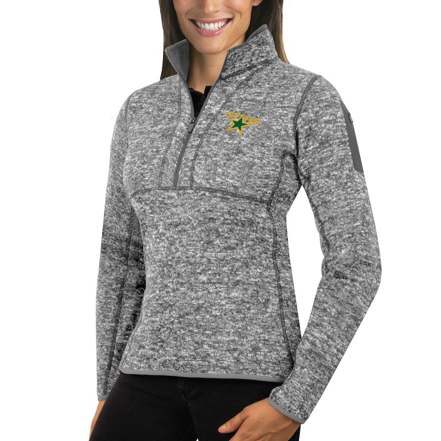 Dallas Stars Antigua Women's Fortune 1/2-Zip Pullover Sweater Black Dallas Stars Antigua Women's Fortune 1/2-Zip Pullover Sweater Black