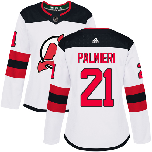 Adidas Devils #21 Kyle Palmieri White Road Authentic Women's Stitched NHL Jersey Adidas Devils #21 Kyle Palmieri White Road Authentic Women's Stitched NHL Jersey
