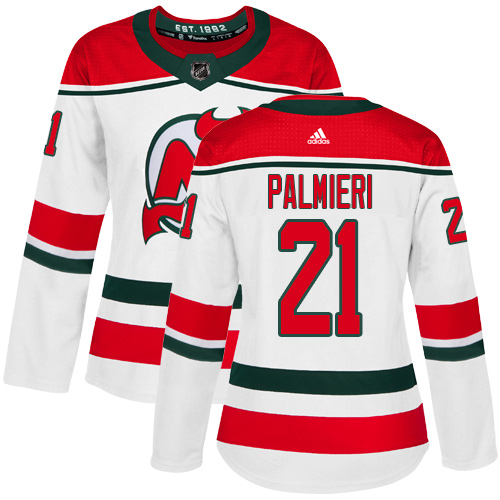 Adidas Devils #21 Kyle Palmieri White Alternate Authentic Women's Stitched NHL Jersey Adidas Devils #21 Kyle Palmieri White Alternate Authentic Women's Stitched NHL Jersey