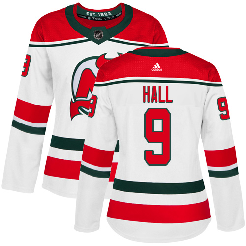 Adidas Devils #9 Taylor Hall White Alternate Authentic Women's Stitched NHL Jersey Adidas Devils #9 Taylor Hall White Alternate Authentic Women's Stitched NHL Jersey