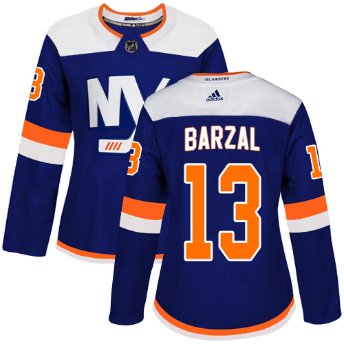 Adidas Islanders #13 Mathew Barzal Blue Alternate Authentic Women's Stitched NHL Jersey Adidas Islanders #13 Mathew Barzal Blue Alternate Authentic Women's Stitched NHL Jersey