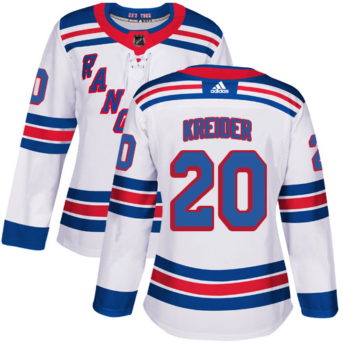 Adidas Rangers #20 Chris Kreider White Road Authentic Women's Stitched NHL Jersey Adidas Rangers #20 Chris Kreider White Road Authentic Women's Stitched NHL Jersey