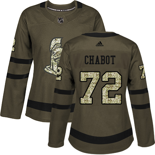 Adidas Senators #72 Thomas Chabot Green Salute to Service Women's Stitched NHL Jersey Adidas Senators #72 Thomas Chabot Green Salute to Service Women's Stitched NHL Jersey
