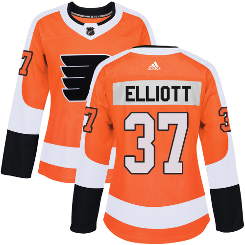 Adidas Flyers #37 Brian Elliott Orange Home Authentic Women's Stitched NHL Jersey Adidas Flyers #37 Brian Elliott Orange Home Authentic Women's Stitched NHL Jersey