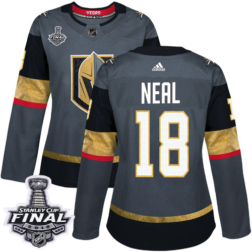 Adidas Golden Knights #18 James Neal Grey Home Authentic 2018 Stanley Cup Final Women's Stitched NHL Jersey Adidas Golden Knights #18 James Neal Grey Home Authentic 2018 Stanley Cup Final Women's Stitched NHL Jersey
