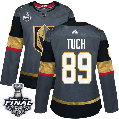 Adidas Golden Knights #89 Alex Tuch Grey Home Authentic 2018 Stanley Cup Final Women's Stitched NHL Jersey Adidas Golden Knights #89 Alex Tuch Grey Home Authentic 2018 Stanley Cup Final Women's Stitched NHL Jersey