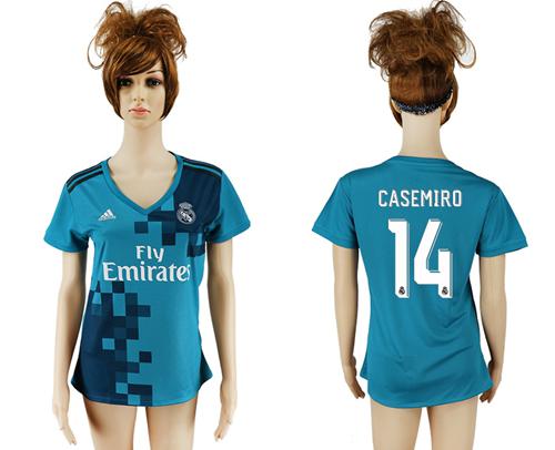 Women's Real Madrid #14 Casemiro Sec Away Soccer Club Jersey Women's Real Madrid #14 Casemiro Sec Away Soccer Club Jersey