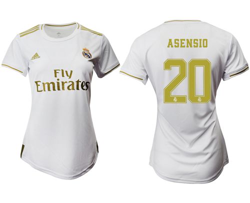 Women's Real Madrid #20 Asensio Home Soccer Club Jersey