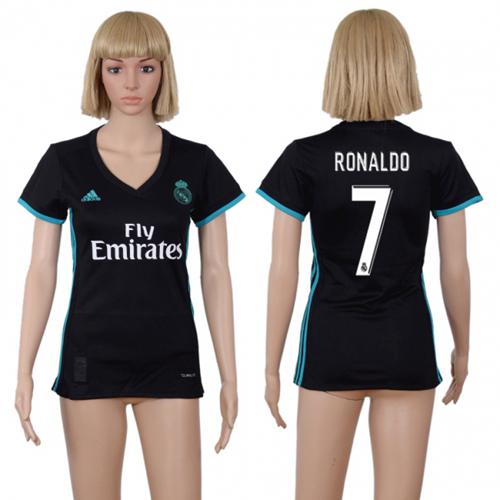 Women's Real Madrid #7 Ronaldo Away Soccer Club Jersey Women's Real Madrid #7 Ronaldo Away Soccer Club Jersey