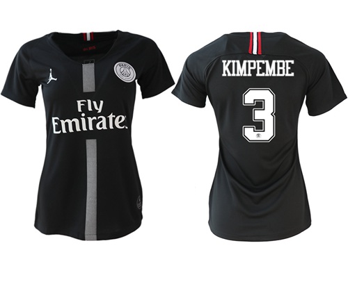 Women's Jordan Paris Saint-Germain #3 Kimpembe Home Soccer Club Jersey Women's Jordan Paris Saint-Germain #3 Kimpembe Home Soccer Club Jersey