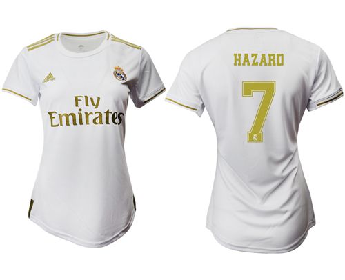 Women's Real Madrid #7 Hazard Home Soccer Club Jersey Women's Real Madrid #7 Hazard Home Soccer Club Jersey