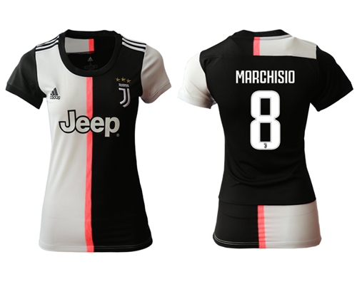 Women's Juventus #8 Marchisio Home Soccer Club Jersey