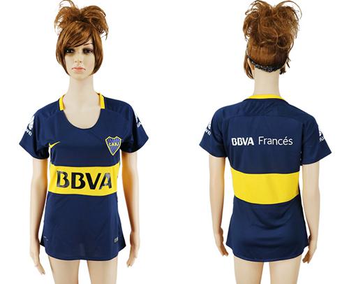 Women's Boca Juniors Blank Home Soccer Club Jersey