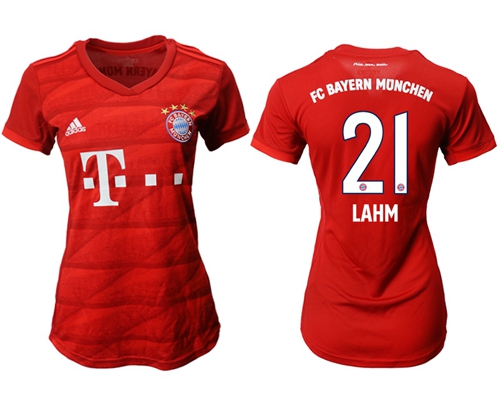 Women's Bayern Munchen #21 Lahm Home Soccer Club Jersey