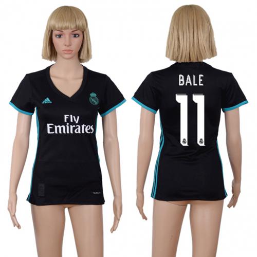 Women's Real Madrid #11 Bale Away Soccer Club Jersey Women's Real Madrid #11 Bale Away Soccer Club Jersey