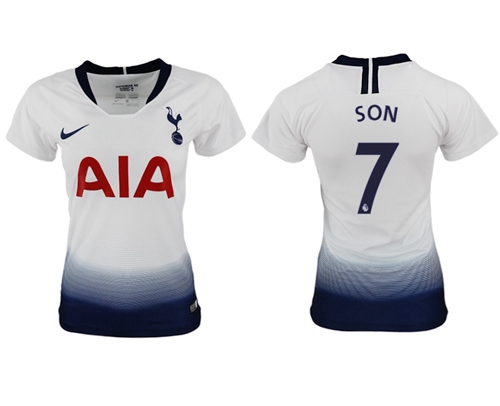 Women's Tottenham Hotspur #7 Son Home Soccer Club Jersey Women's Tottenham Hotspur #7 Son Home Soccer Club Jersey