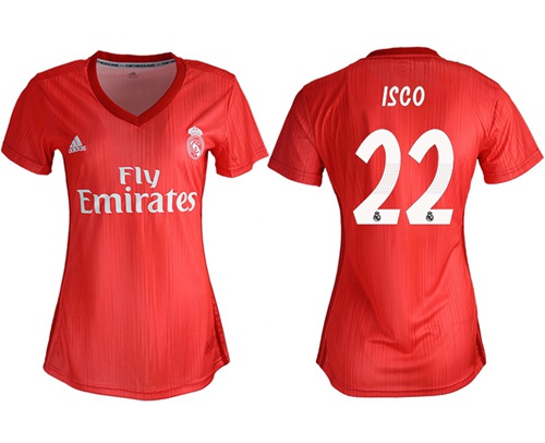 Women's Real Madrid #22 Isco Third Soccer Club Jersey Women's Real Madrid #22 Isco Third Soccer Club Jersey