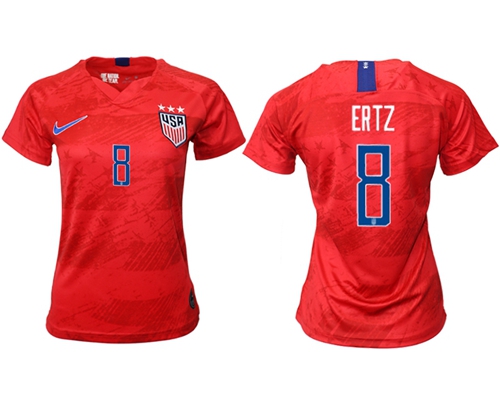Women's USA #8 Ertz Away Soccer Country Jersey Women's USA #8 Ertz Away Soccer Country Jersey