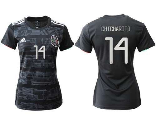 Women's Mexico #14 Chicharito Home Soccer Country Jersey
