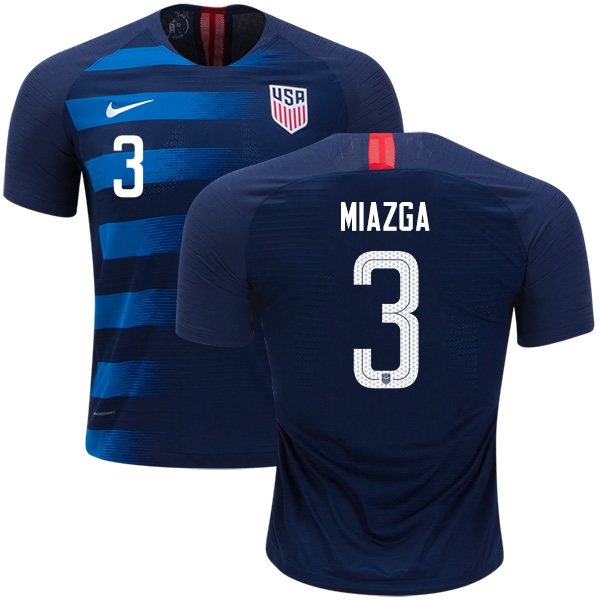Women's USA #3 Miazga Away Soccer Country Jersey Women's USA #3 Miazga Away Soccer Country Jersey