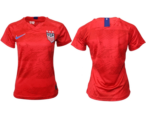 Women's USA Blank Away Soccer Country Jersey Women's USA Blank Away Soccer Country Jersey